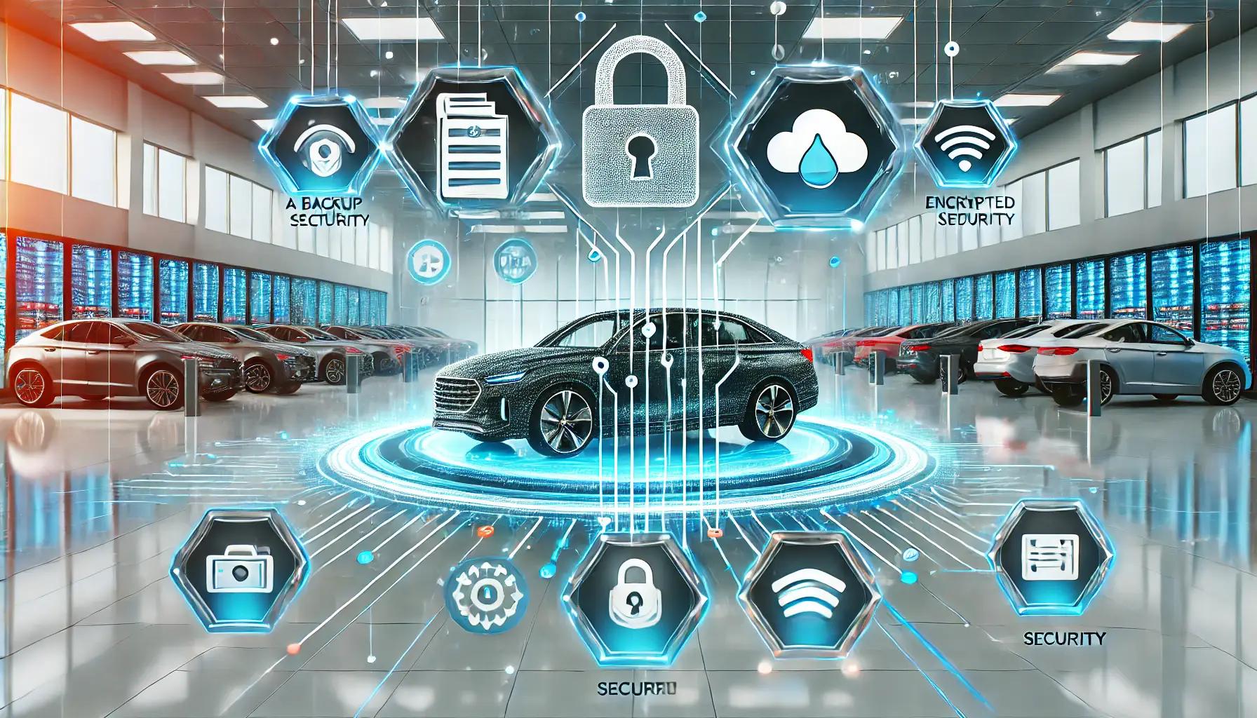 Secure dealership data backup system protecting critical business information and customer records